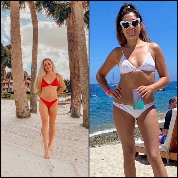 Rythm Livin Terecotta Embroidered Crochet Insert Matching Bikini Swim Suit - Picture 12 of 15